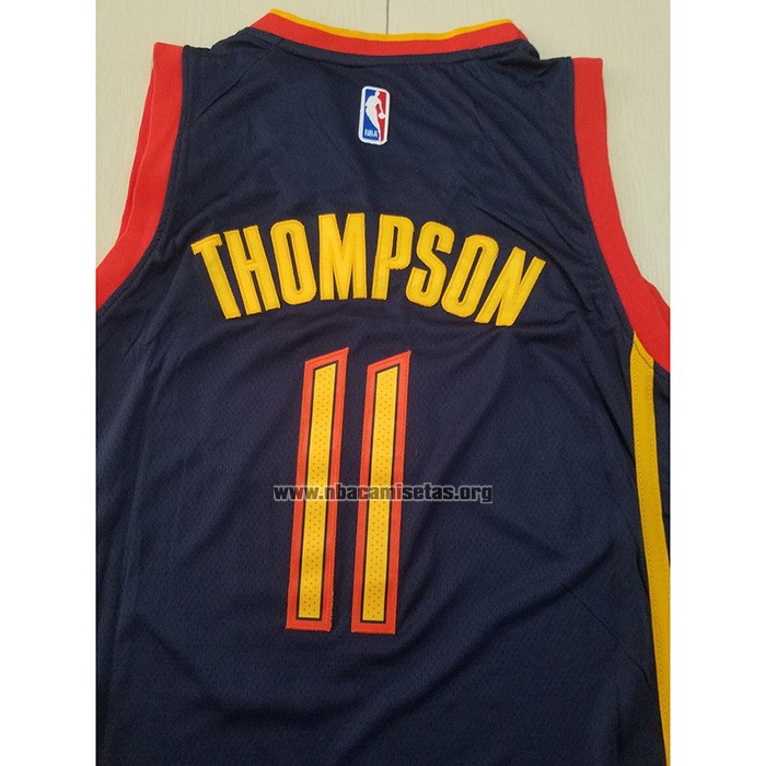 Camiseta Golden State Warriors Klay Thompson NO 11 Ciudad 2020-21 Negro